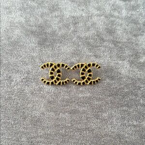 Chanel Gold and Black Earrings